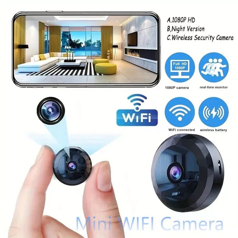 Caméra de surveillance WiFi Mini 1080p HD Discrète Unisexe - Foivo