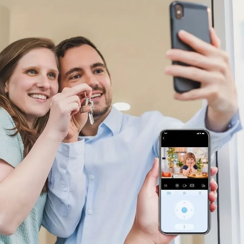 Caméra de Surveillance Sans Fil Extérieur 360° WiFi HD 3