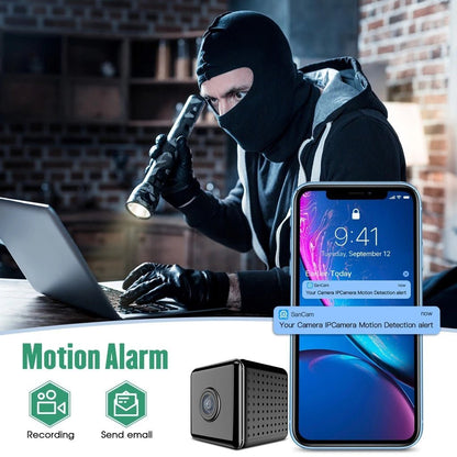 Caméra de surveillance WiFi HD Intérieure Sans fil compacte