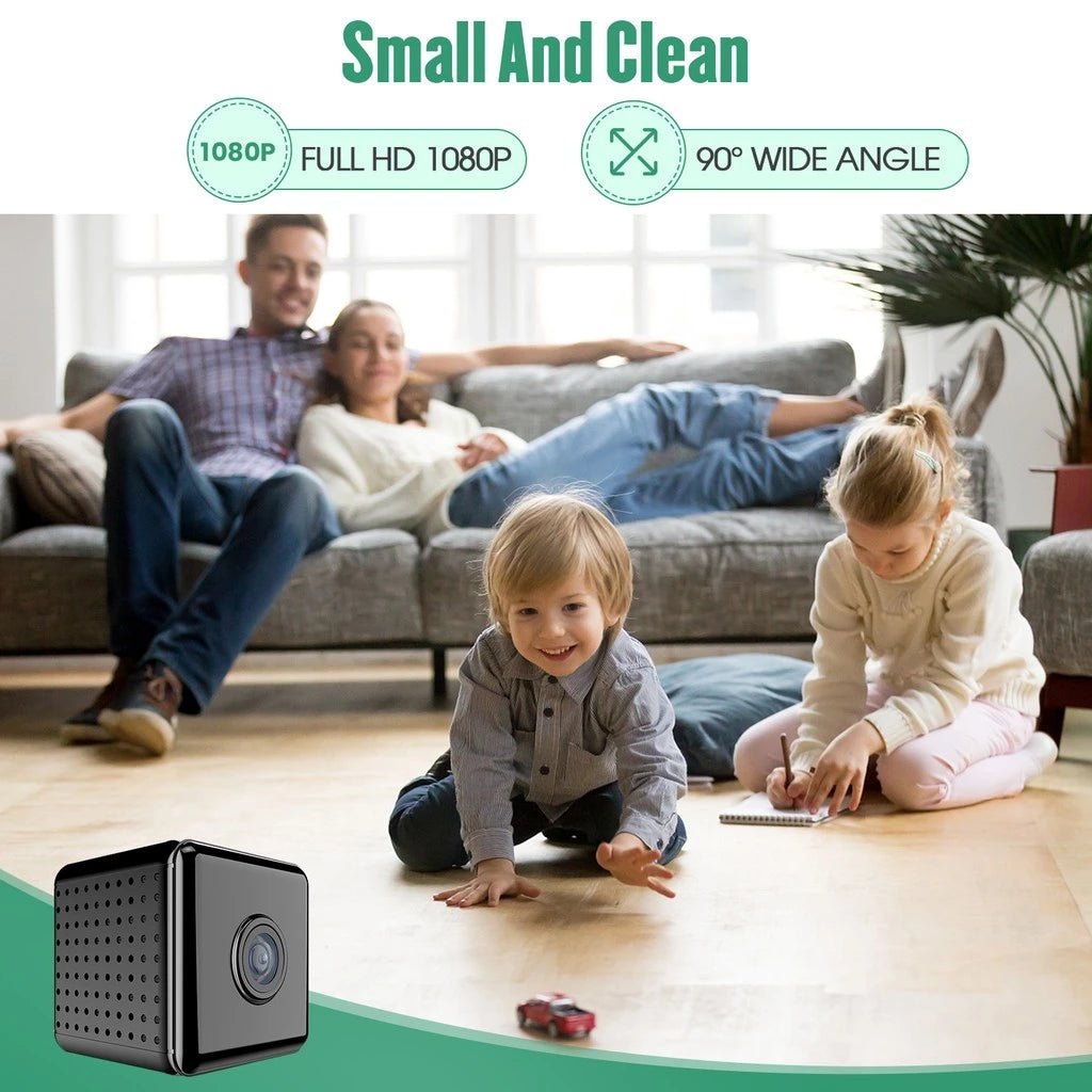 Caméra de surveillance WiFi HD Intérieure Sans fil compacte