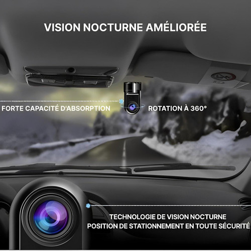 Caméra de tableau de bord intelligente avec surveillance avancée 2