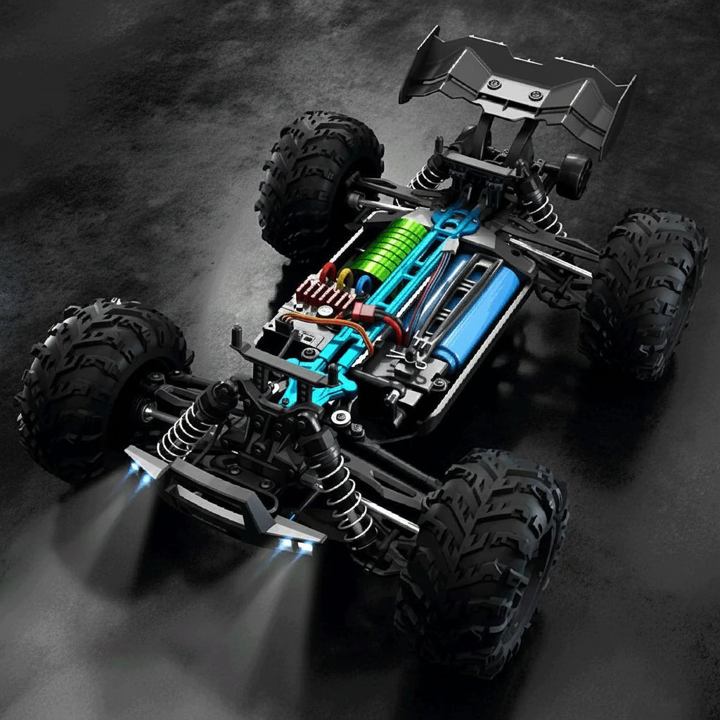 Camion Électrique Tout-Terrain 1:16 avec Phares LED 3