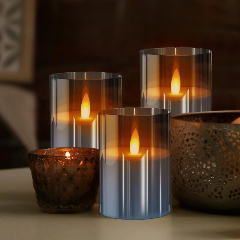 Luminaires Bougies LED à Remote Contrôle Flamme Chaude - BlxckFR
