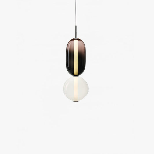 Luminaire Suspendu LED Verre Coloré Élégant - Foivo