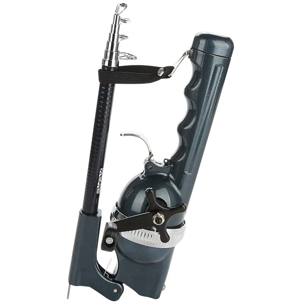 Canne à Pêche Pliable avec Moulinet Intégré 1