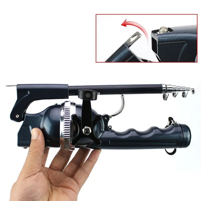 Canne à Pêche Pliable avec Moulinet Intégré 3