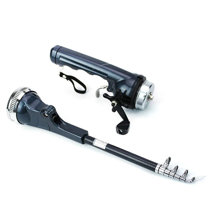 Canne à Pêche Pliable avec Moulinet Intégré 5
