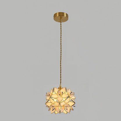 Lampe Suspendue Coquillage en Verre - Luminaire Élégant pour Intérieur
