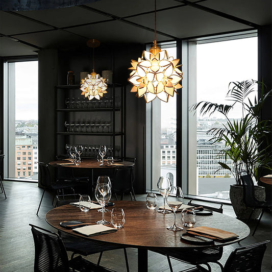 Lampe Suspendue Coquillage en Verre - Luminaire Élégant pour Intérieur - Foivo