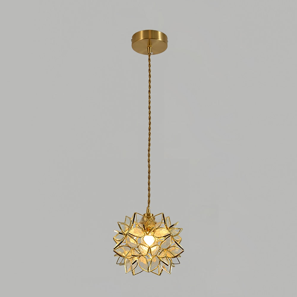 Lampe Suspendue Coquillage en Verre - Luminaire Élégant pour Intérieur