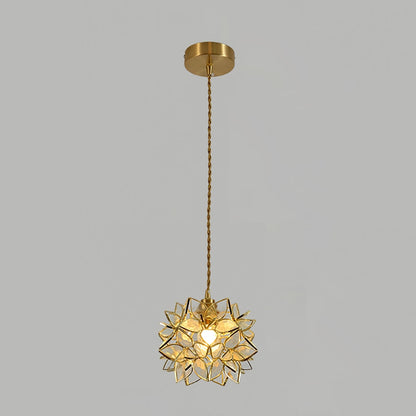 Lampe Suspendue Coquillage en Verre - Luminaire Élégant pour Intérieur
