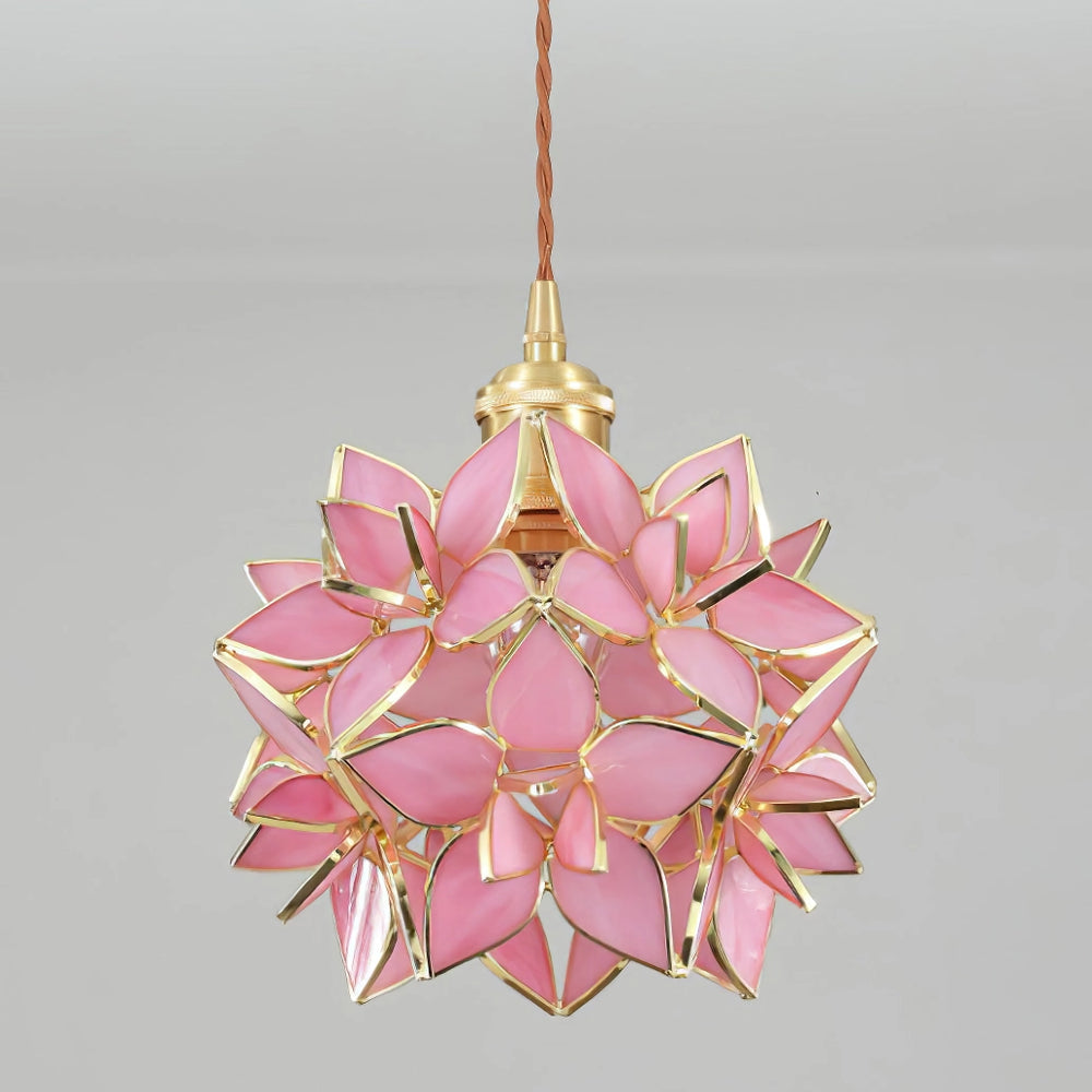 Lampe Suspendue Coquillage en Verre - Luminaire Élégant pour Intérieur