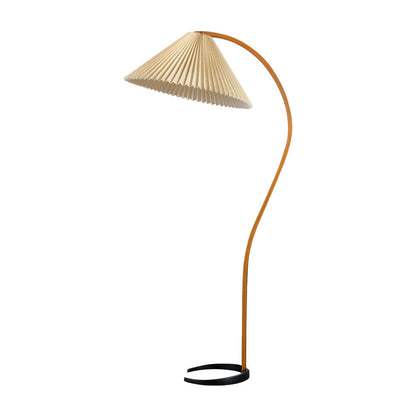 Lampe sur Pied Rétro Chic en Bois et Métal