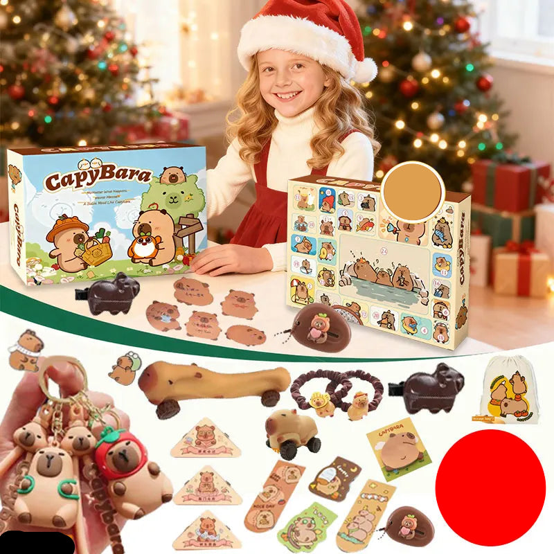 Calendrier de l'Avent Enfantin avec Sourires de Capybaras Mignons - Foivo