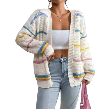 Cardigan Femme Maille Oversize Ouverture Frontale - Foivo