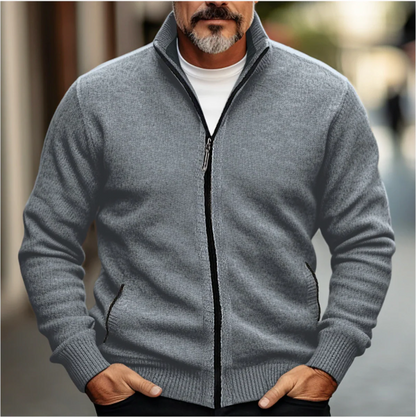 Cardigan Homme Zippé Col Montant 2