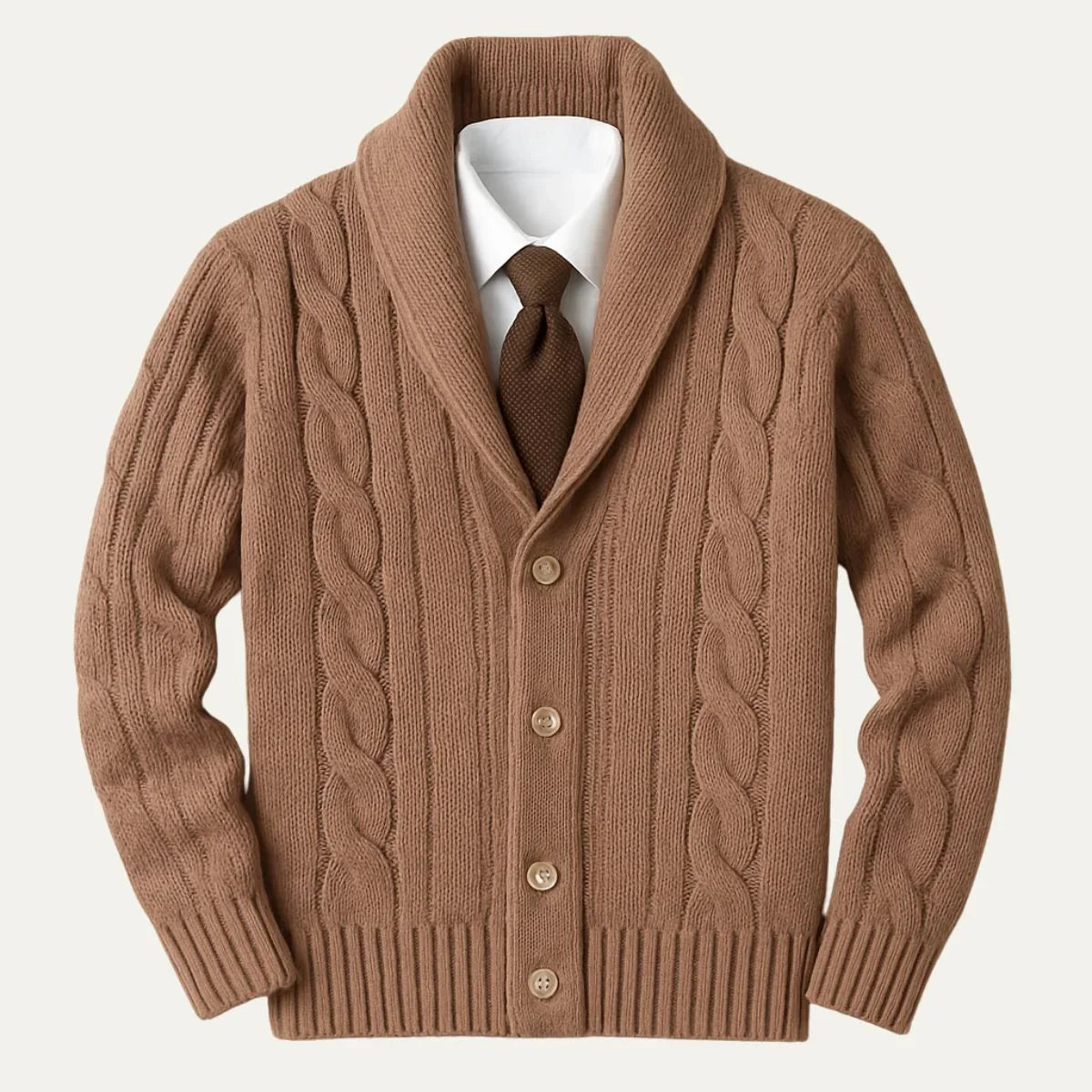 Cardigan Homme en Laine Ajusté pour un Style Décontracté et Élégant 1