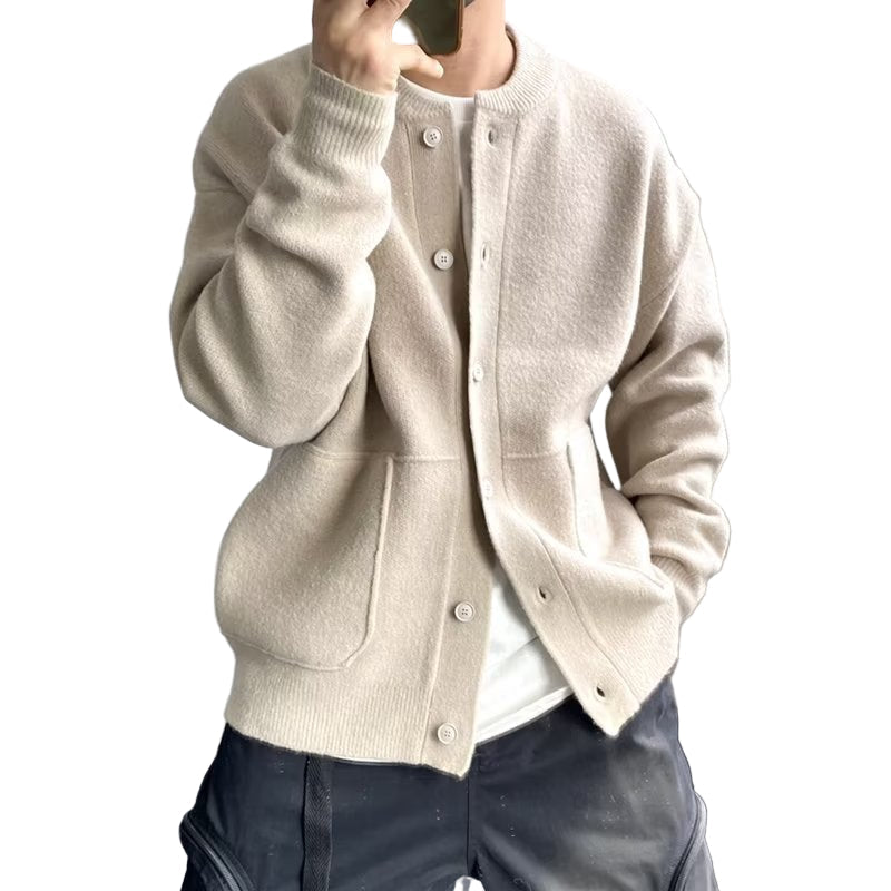 Cardigan Homme Maille Douce Coupe Classique - Foivo