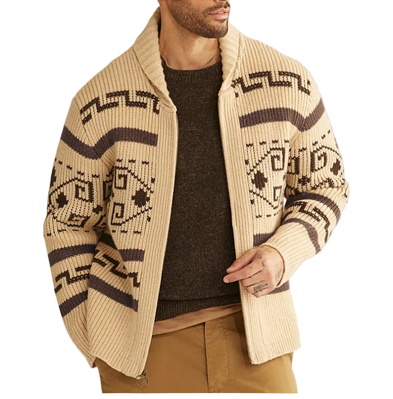 Cardigan Homme Maille Fermeture Zippée Classique - Foivo
