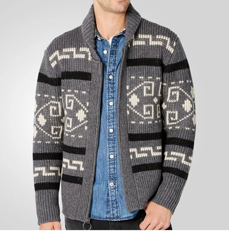 Cardigan pour hommes à fermeture éclair 1