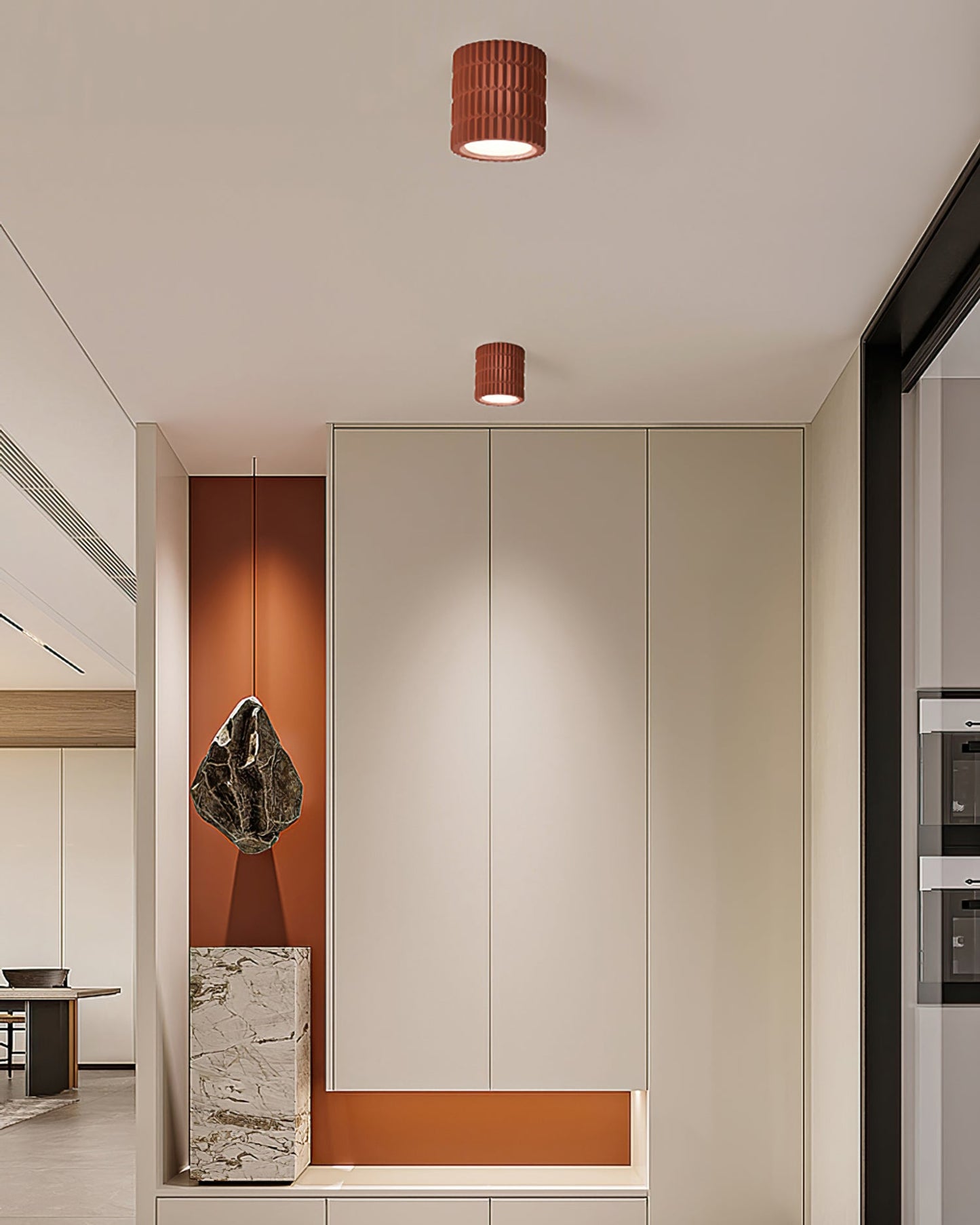 Luminaire Plafond Design Chic avec Éclairage Soft