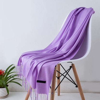 Écharpe Cachemire Femme : Élégante et Chaude avec Décor Frangé