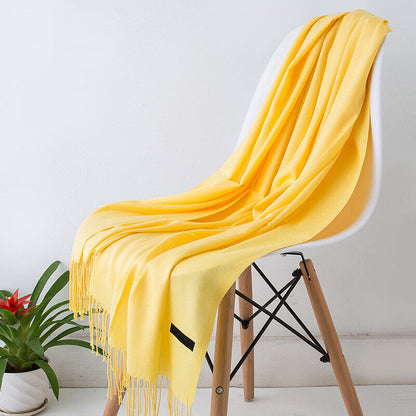 Écharpe Cachemire Femme : Élégante et Chaude avec Décor Frangé