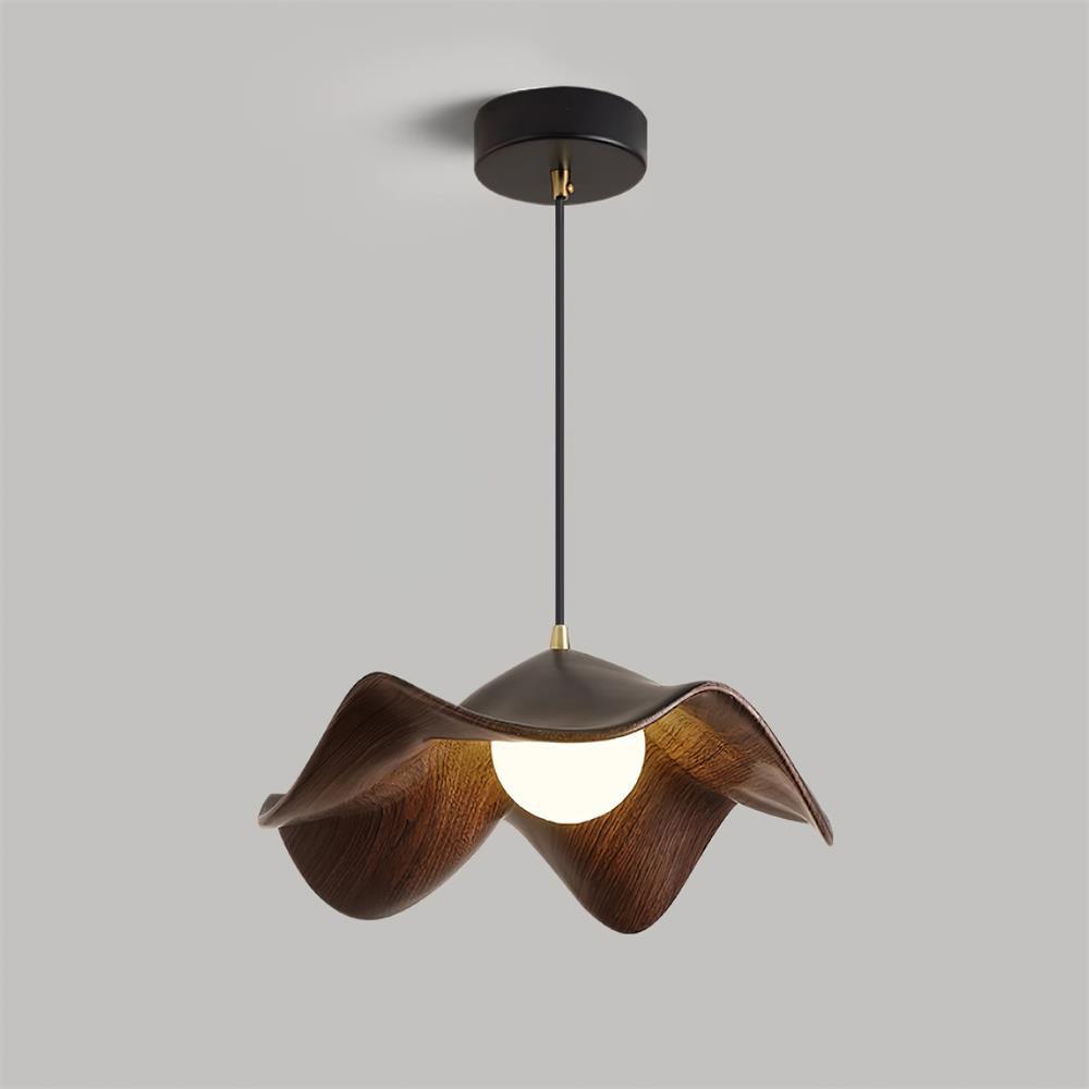 Lampe Suspendue Élégante Lotus Métal et Résine