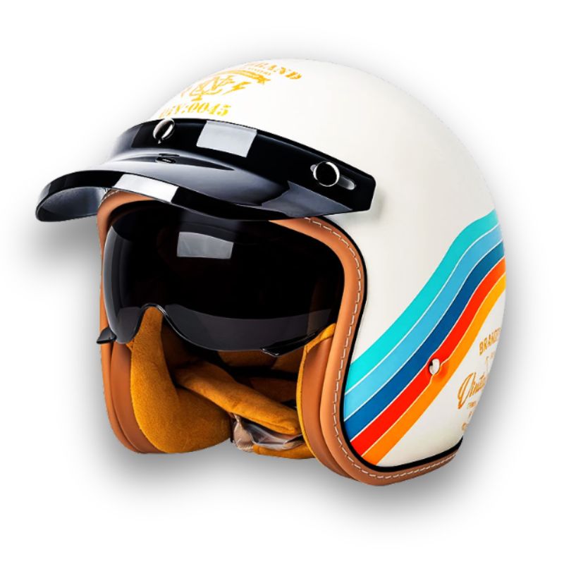Casque de Moto Unisexe Design Classique 11