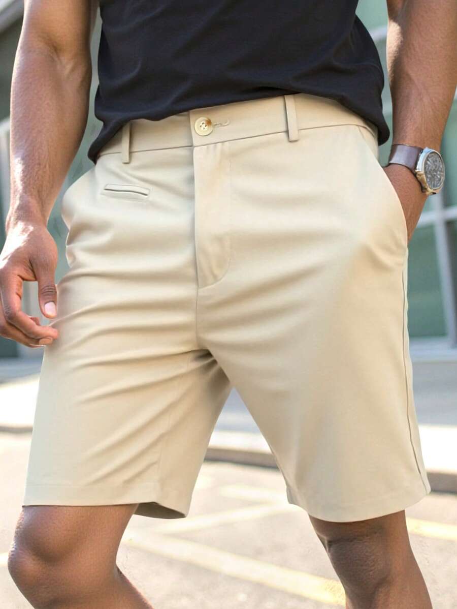 Shorts Décontractés Jambes Droites Taille Élastique