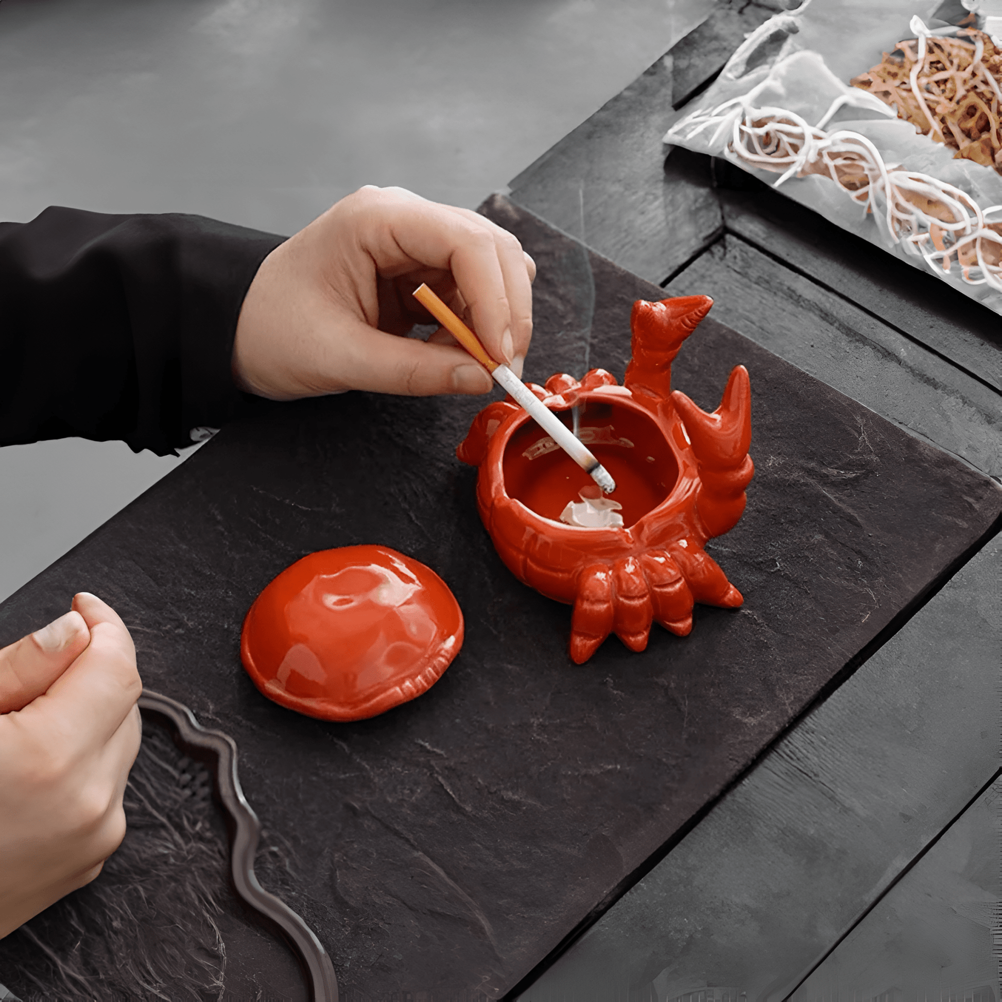 Cendrier Extérieur Design Crabe Unique pour Décoration Intérieure et Extérieure 1