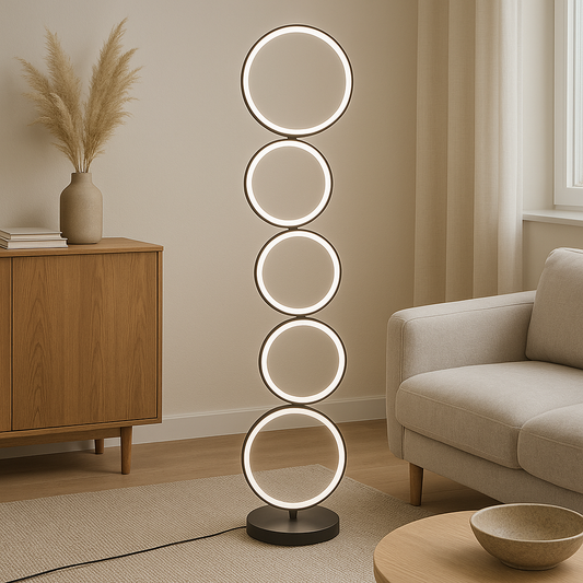 Lampe de Sol Élégante à Courbes Rondes - Foivo