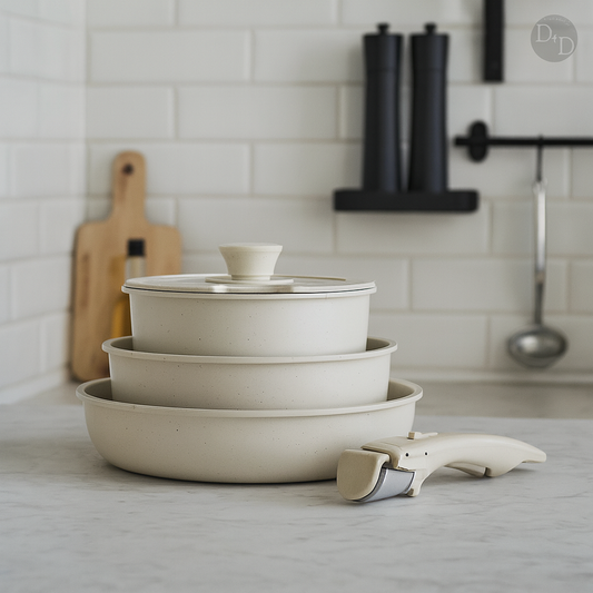 CeramiSpace | Ensemble de Cuisine Anti-Adhésif pour une Cuisson Saine - Foivo