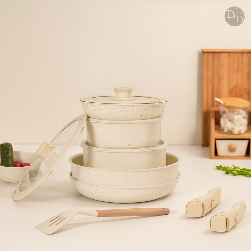 CeramiSpace | Ensemble de Cuisine Anti-Adhésif pour une Cuisson Saine