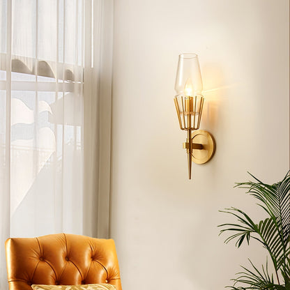 Lampe Murale Chic en Noir et Or