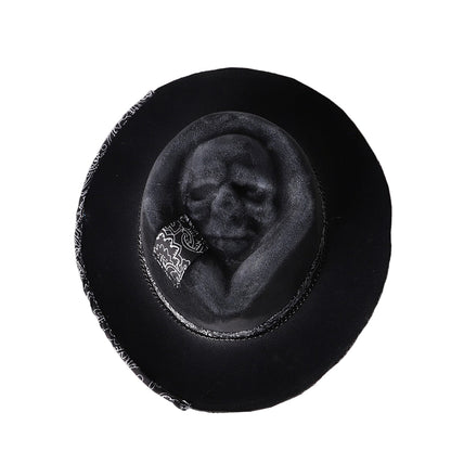 Chapeau Unisexe Coton Coupe Classique Tête de Mort - Foivo
