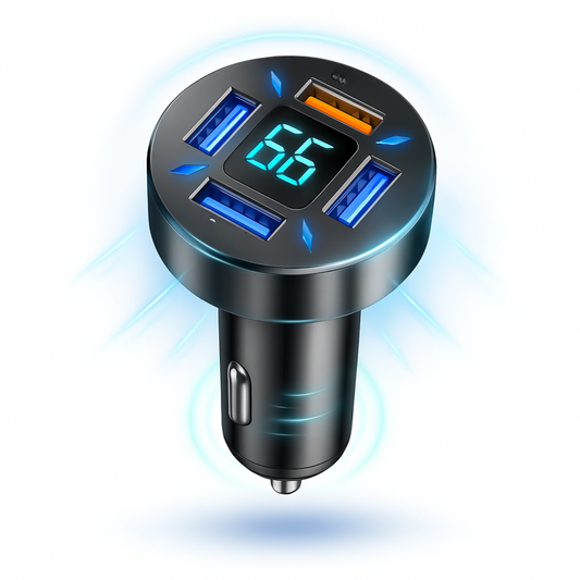 Chargeur Auto USB Ultra Rapide 66W Double Port - Foivo