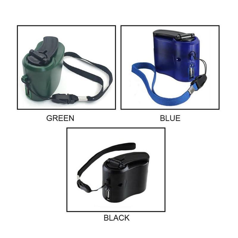 Chargeur d'Urgence Portable à Manivelle avec USB et LED 8