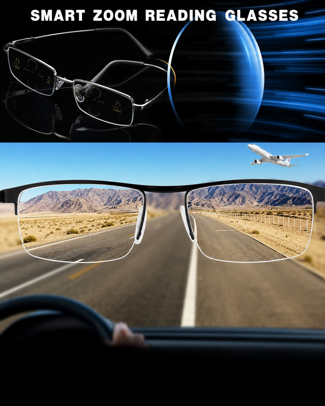 Lunettes Progressives Unisexe Verres Intelligents Vision Optimale