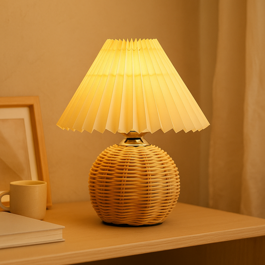 Lampe de Table Tressée Chaude en Rotin - BlxckFR