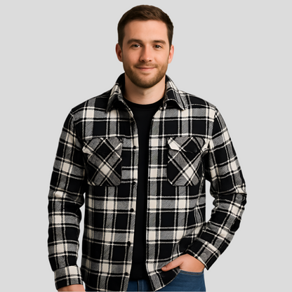 Chemise casual homme à poche poitrine style scandinave