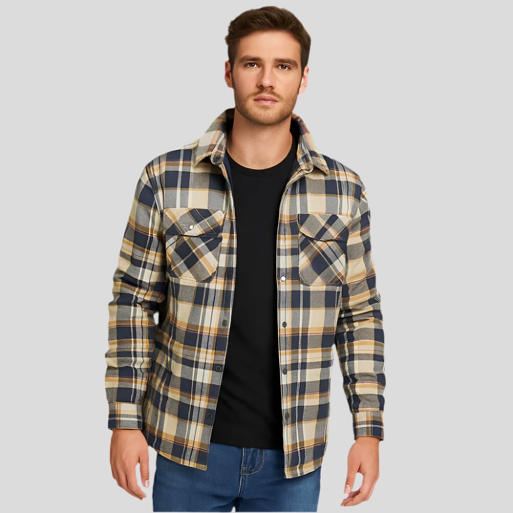 Chemise casual homme à poche poitrine style scandinave - BlxckFR