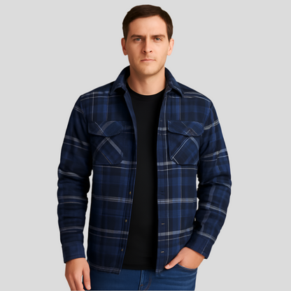 Chemise casual homme à poche poitrine style scandinave