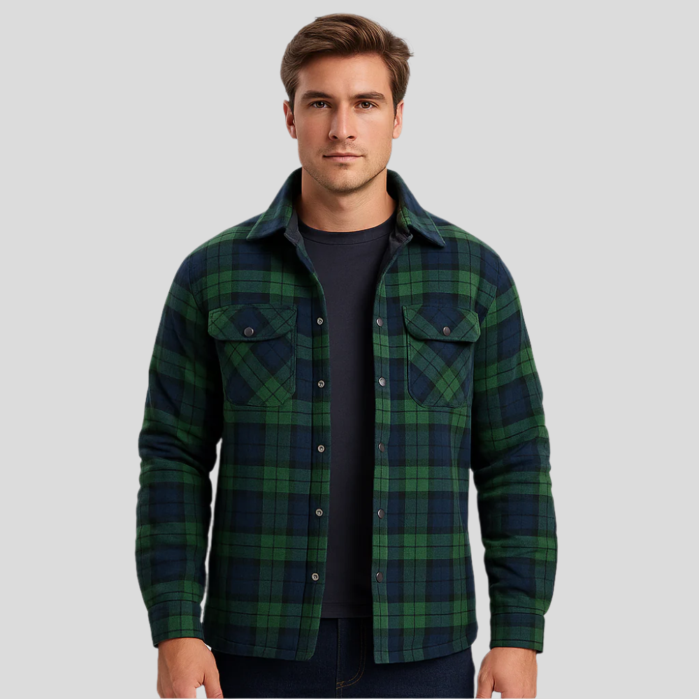 Chemise casual homme à poche poitrine style scandinave