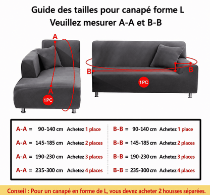 Housse de canapé Tissu Jacquard Antidérapante Durable