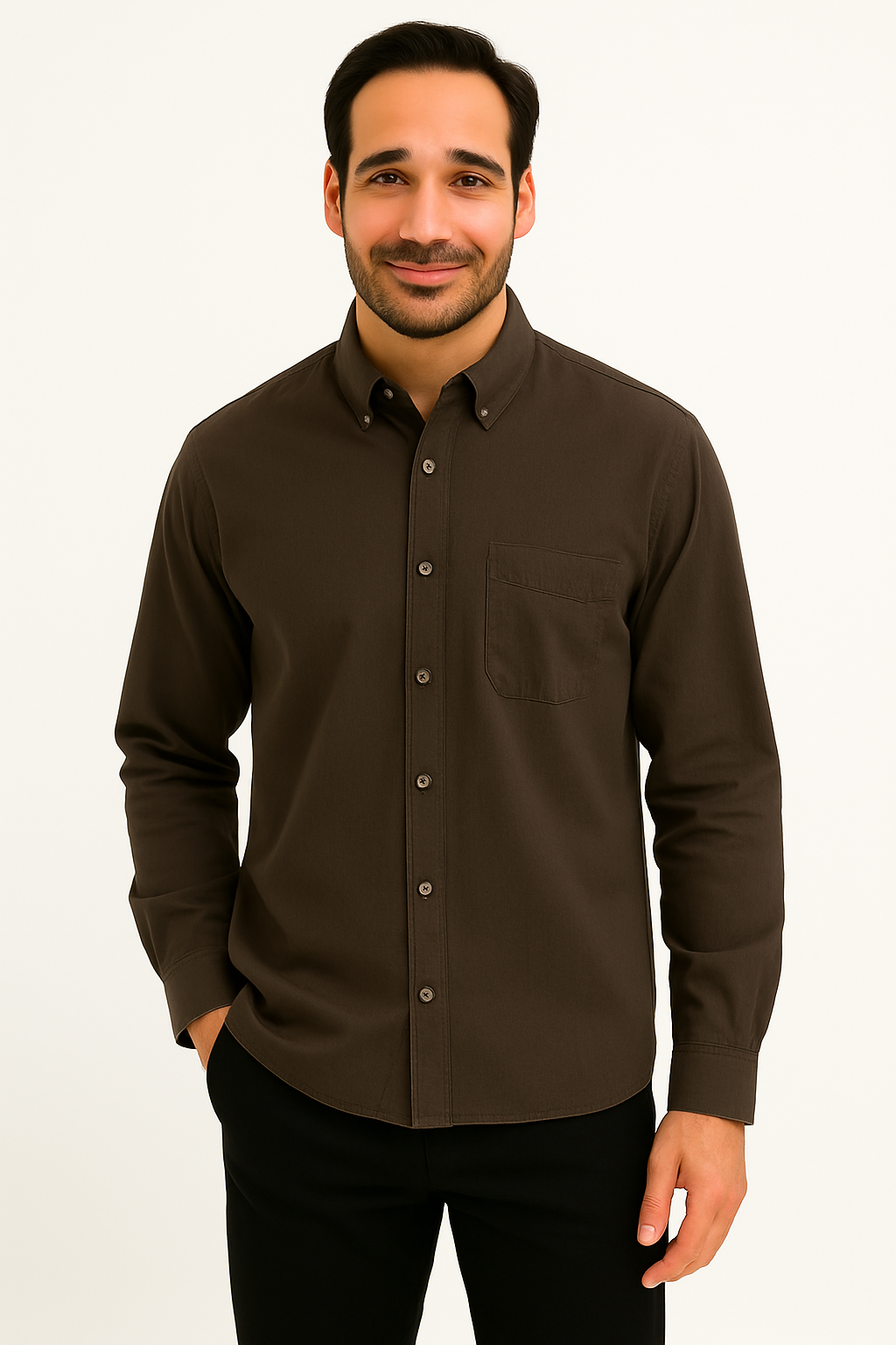 Chemise Lin en Coton Décontractée Classique - Foivo