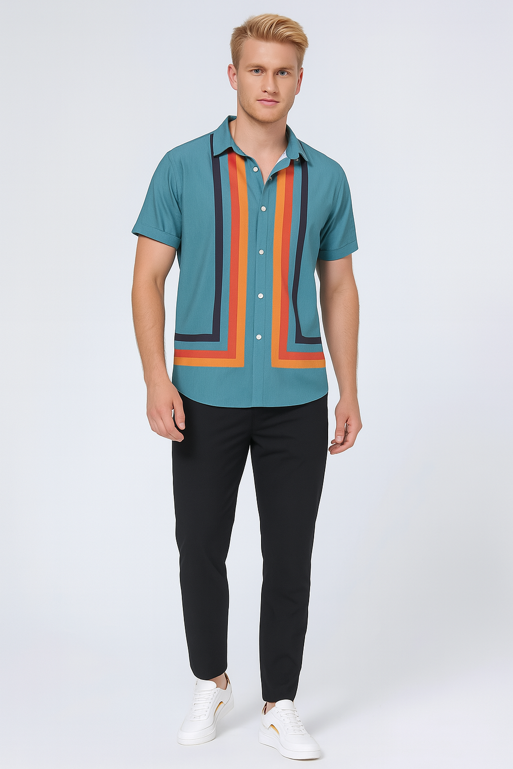 Chemise Été Décontractée à Rayures - Foivo