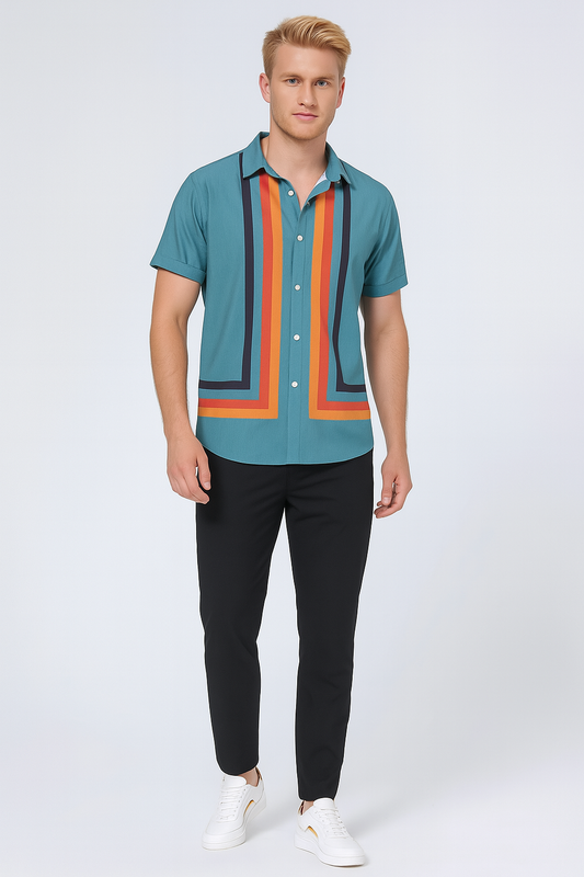 Chemise Été Décontractée à Rayures - Foivo