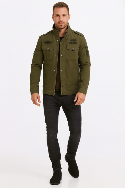 Veste Militaire Élégante pour Homme - Foivo