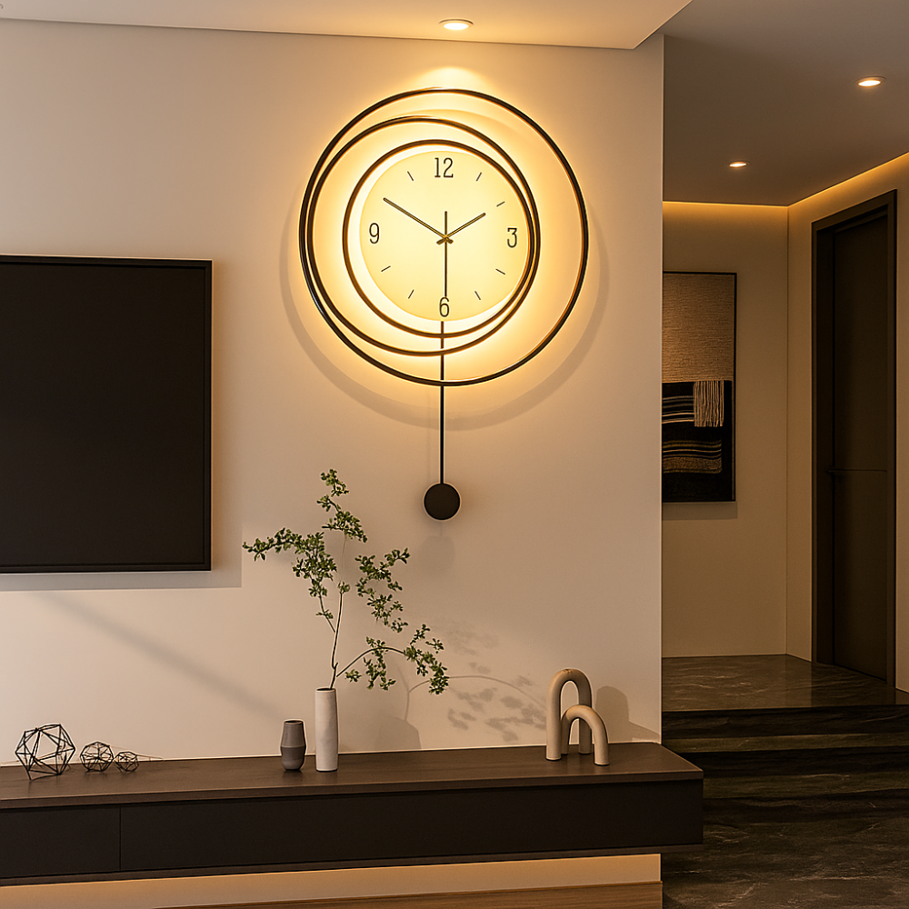 Horloge Murale Élégante à Affichage Clair - BlxckFR